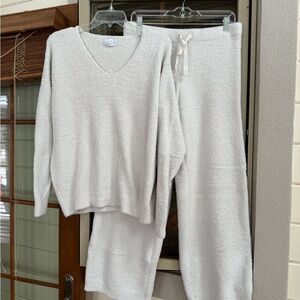 Softies Plush Cream Cozy Two Piece Leisure Wear